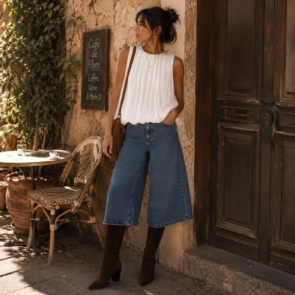 Madewell Tops - Madewell White Cotton Pleated Bubble Hem Sleeveless Tank Top Medium Keyhole Back